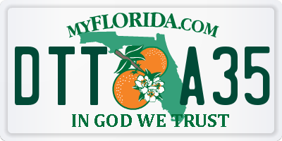 FL license plate DTTA35