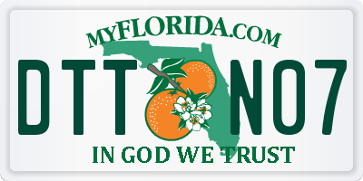FL license plate DTTN07