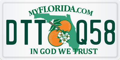 FL license plate DTTQ58