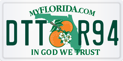 FL license plate DTTR94