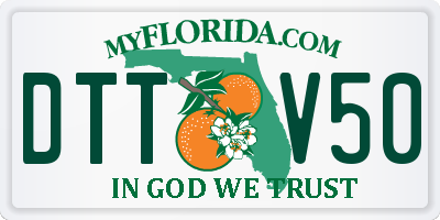 FL license plate DTTV50