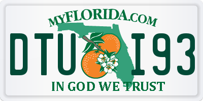 FL license plate DTUI93