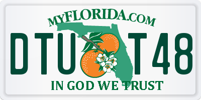 FL license plate DTUT48