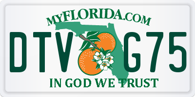 FL license plate DTVG75