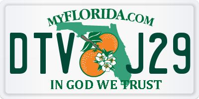 FL license plate DTVJ29