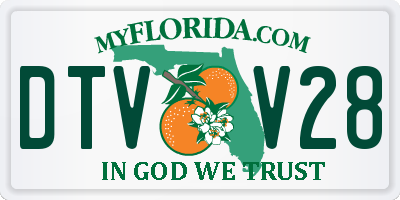FL license plate DTVV28