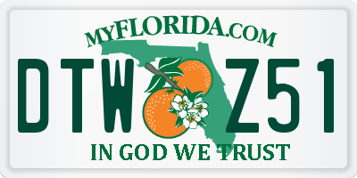 FL license plate DTWZ51