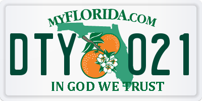FL license plate DTYO21