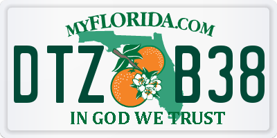 FL license plate DTZB38