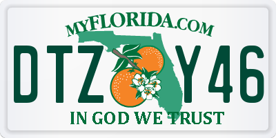 FL license plate DTZY46