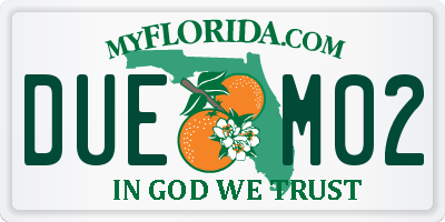 FL license plate DUEM02