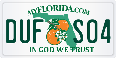 FL license plate DUFS04
