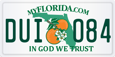 FL license plate DUIO84