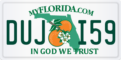 FL license plate DUJI59
