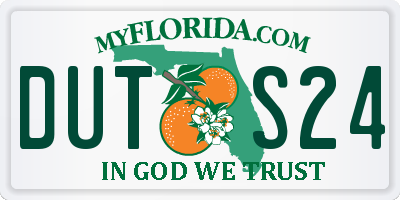 FL license plate DUTS24