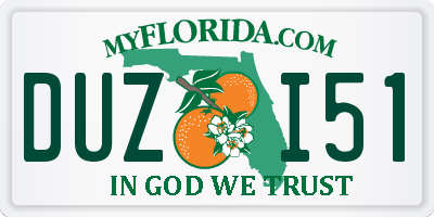 FL license plate DUZI51
