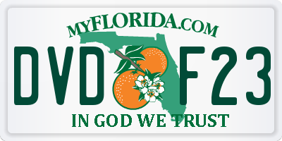 FL license plate DVDF23