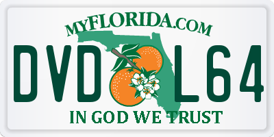 FL license plate DVDL64
