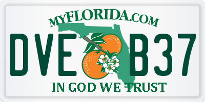 FL license plate DVEB37