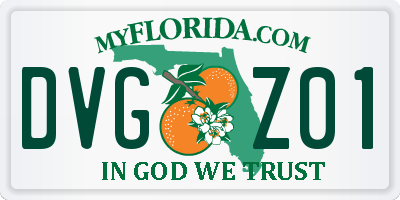 FL license plate DVGZ01