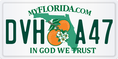 FL license plate DVHA47