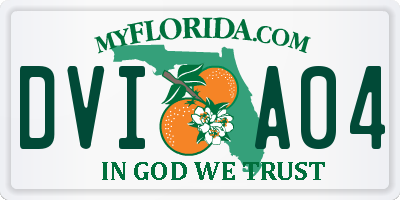 FL license plate DVIA04