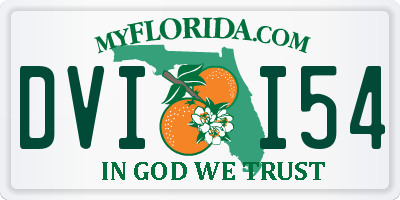 FL license plate DVII54