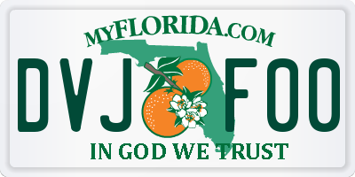 FL license plate DVJF00
