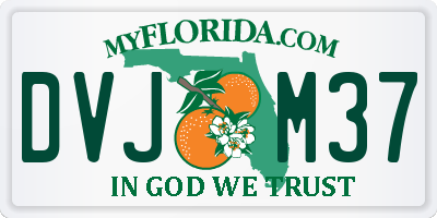 FL license plate DVJM37