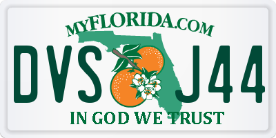 FL license plate DVSJ44