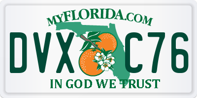 FL license plate DVXC76
