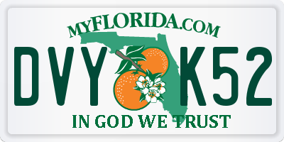 FL license plate DVYK52