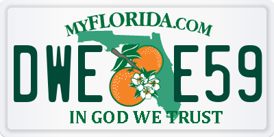 FL license plate DWEE59