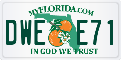 FL license plate DWEE71