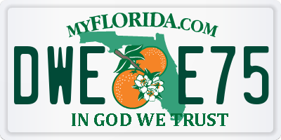 FL license plate DWEE75