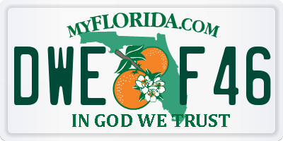 FL license plate DWEF46