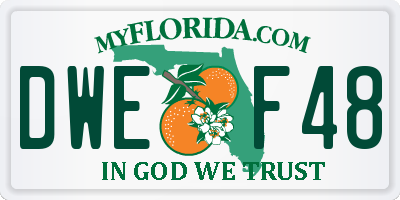 FL license plate DWEF48
