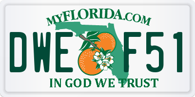 FL license plate DWEF51