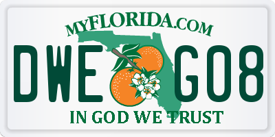 FL license plate DWEG08