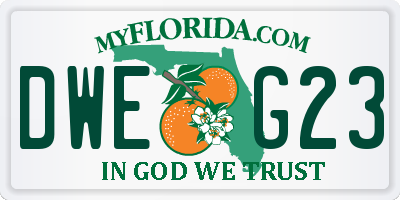 FL license plate DWEG23