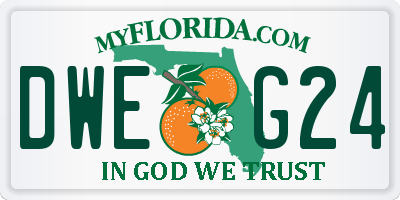 FL license plate DWEG24