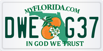 FL license plate DWEG37