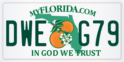 FL license plate DWEG79
