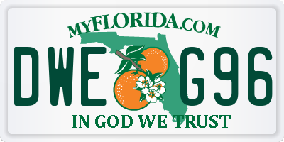 FL license plate DWEG96