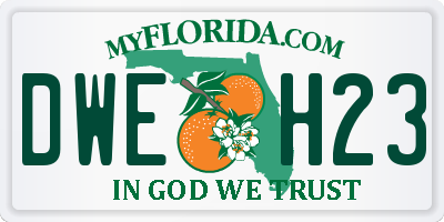 FL license plate DWEH23