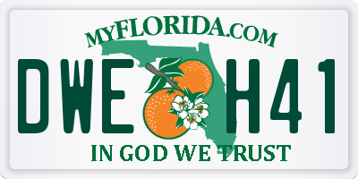 FL license plate DWEH41