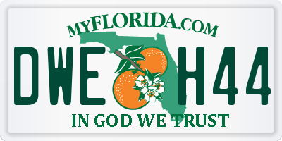 FL license plate DWEH44