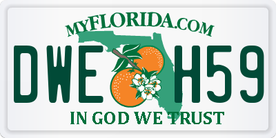 FL license plate DWEH59