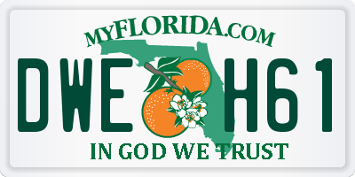 FL license plate DWEH61