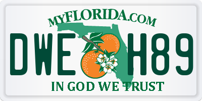 FL license plate DWEH89